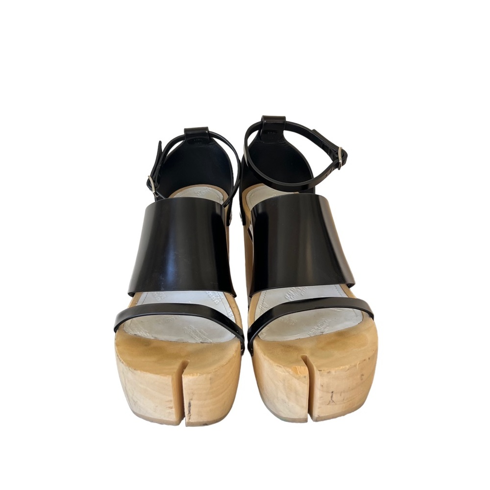 MAISON MARGIELA Tabi Leather and Wooden Platform Sandals